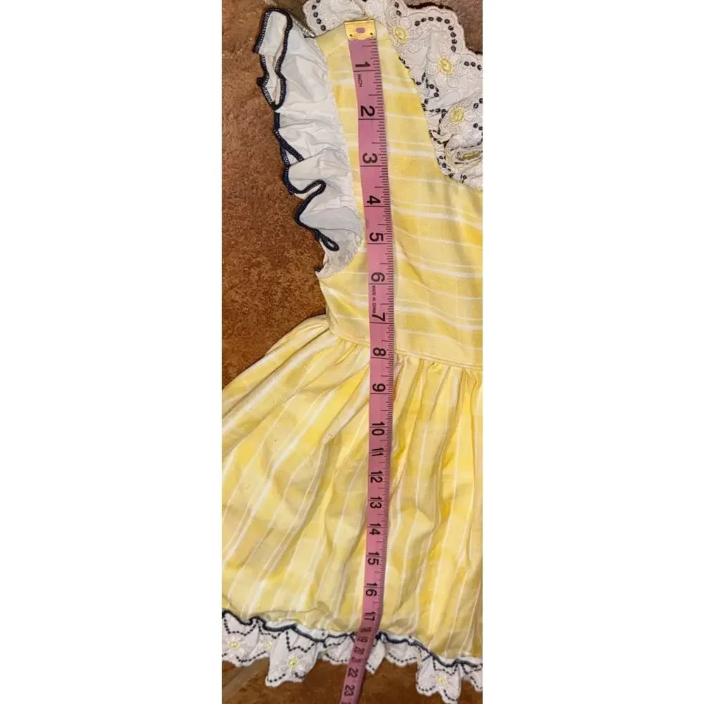 Pettigirl Yellow White Navy Sundress Size 5‎
